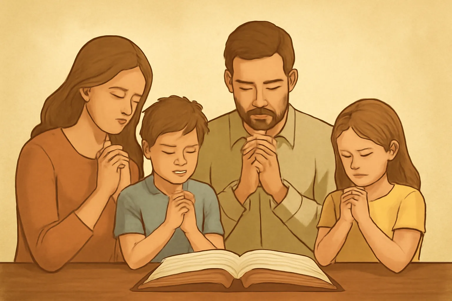 oração da bíblia em família