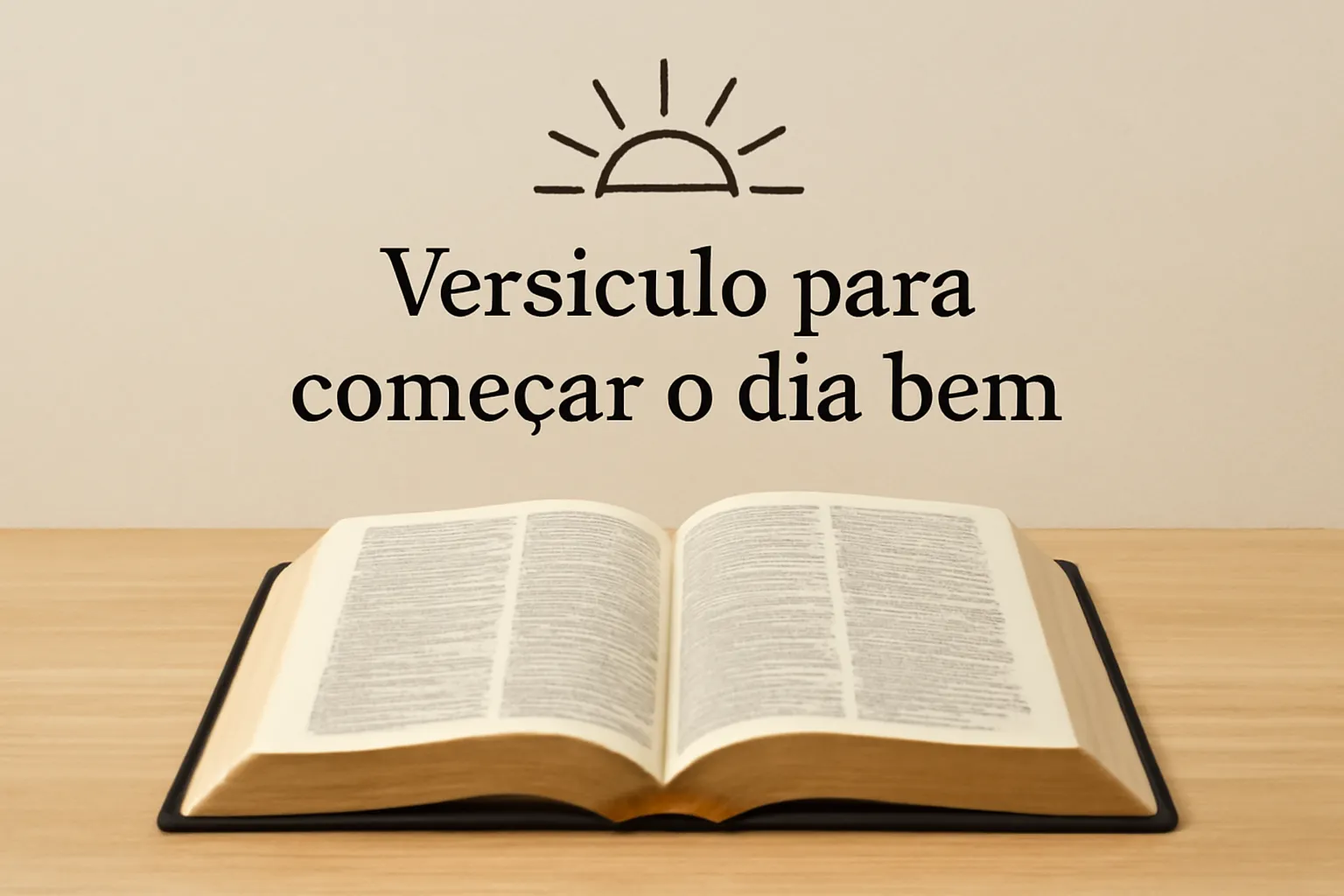versículo para começar o dia bem